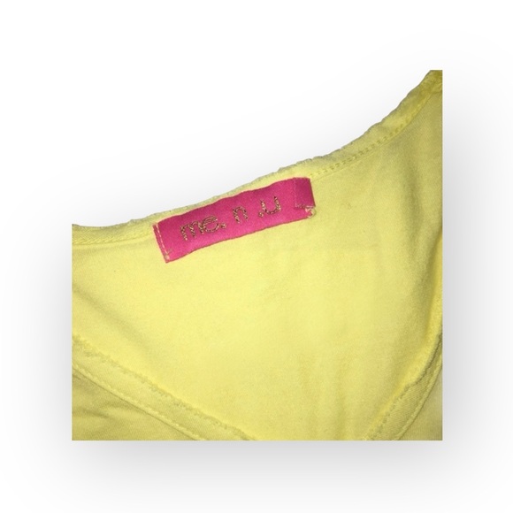 new me.n.u ☺︎︎ Star Stripe Patch T Shirt ☺︎︎ Sun Yellow ☺︎ Girl Small ☺︎ 5 6 6X - Picture 8 of 16